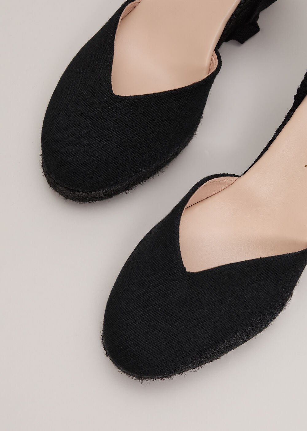 Canvas Wedge Espadrille Black
