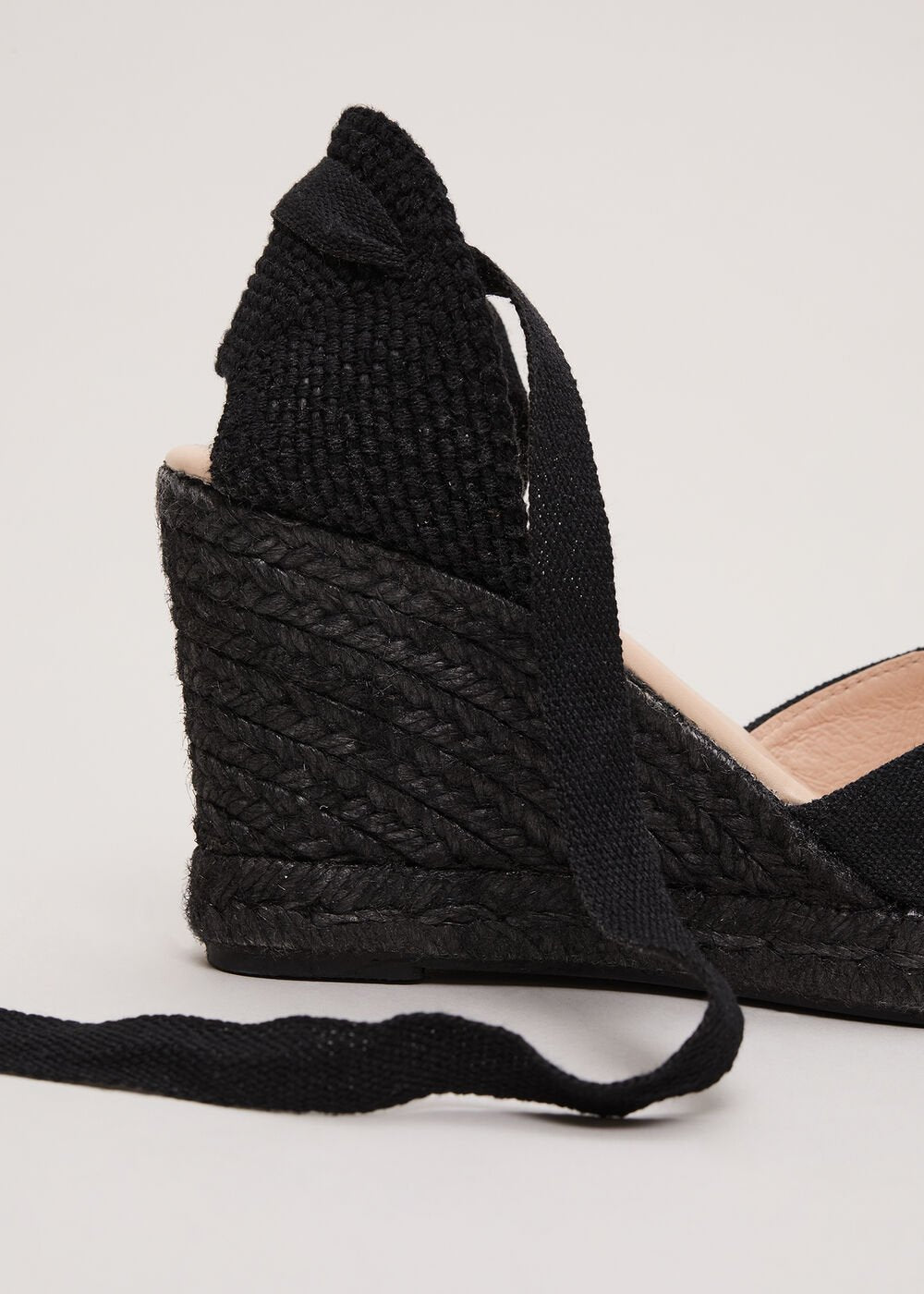 Canvas Wedge Espadrille Black