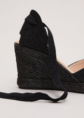 Canvas Wedge Espadrille Black