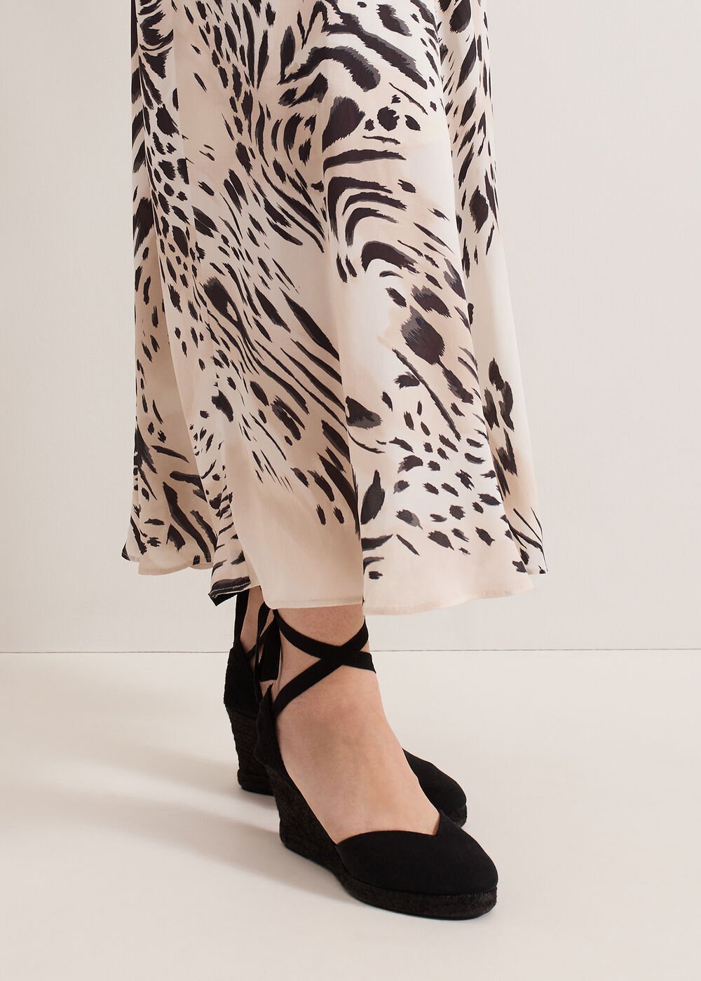 Canvas Wedge Espadrille Black