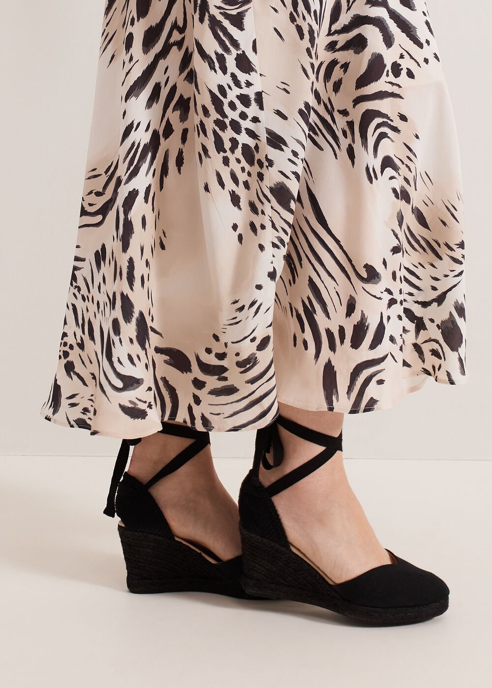 Canvas Wedge Espadrille Black