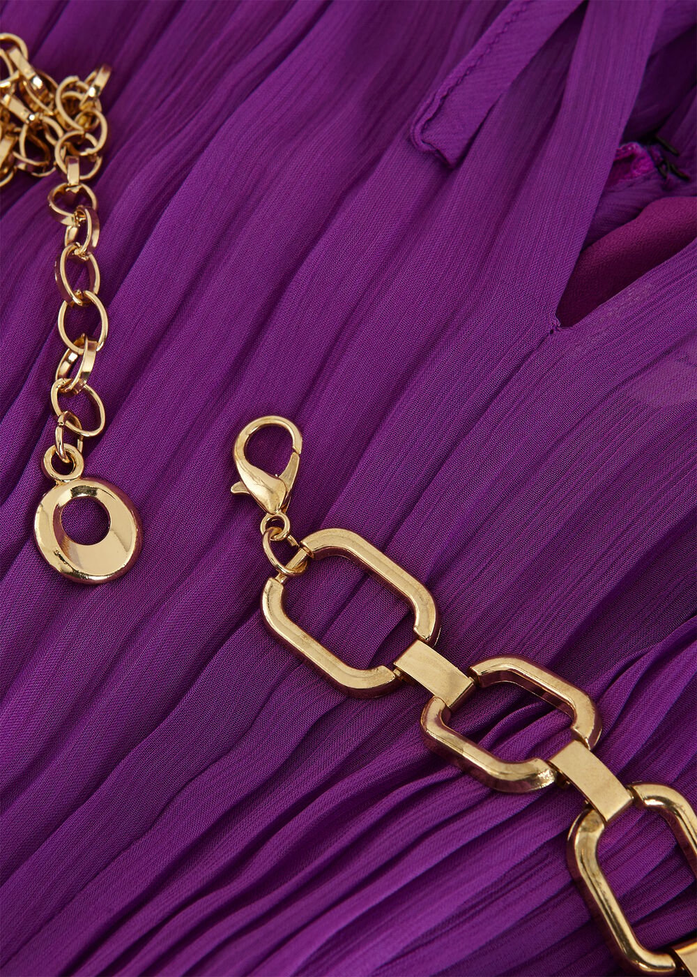 Amal Pleated Dress Purple