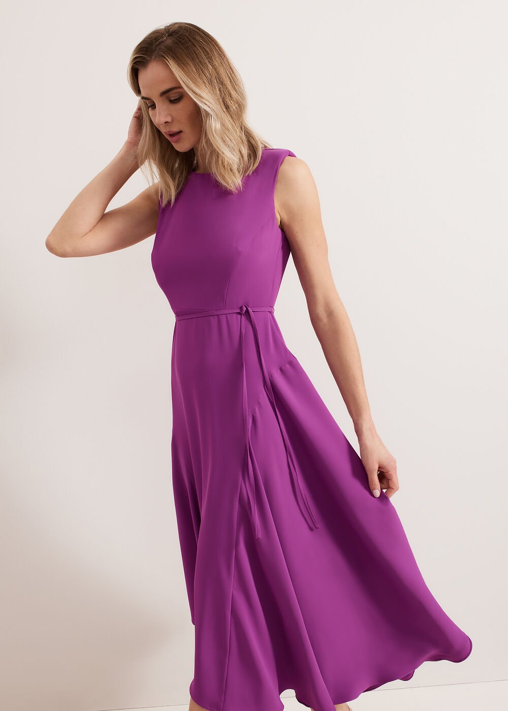 Maya Plain Dress Purple