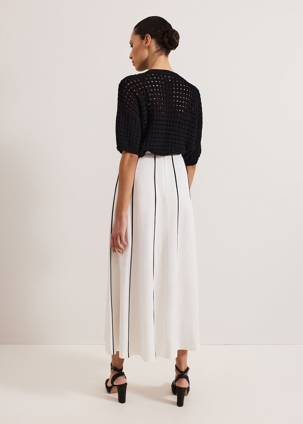 Rhoden Linen Skirt White