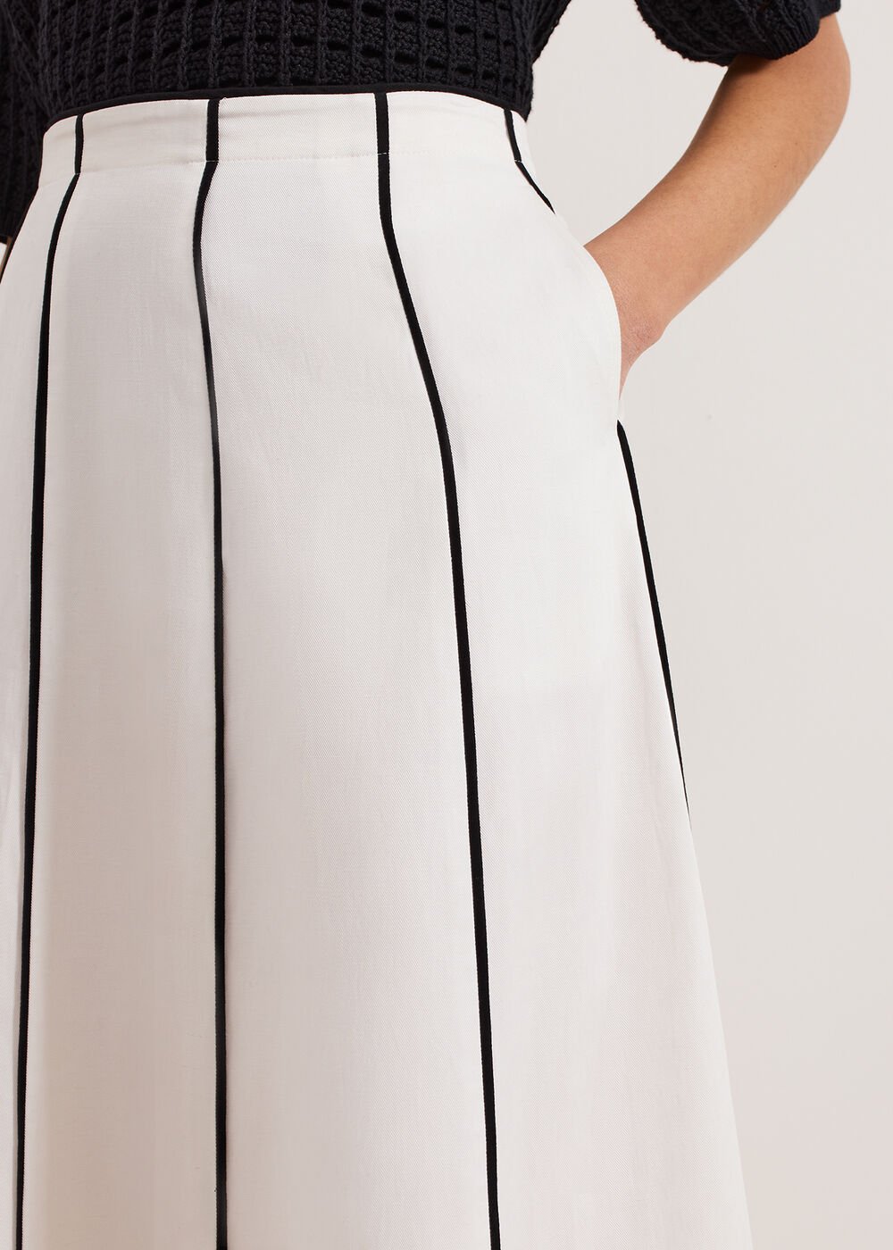 Rhoden Linen Skirt White