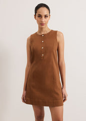 Janah Denim Dress Brown