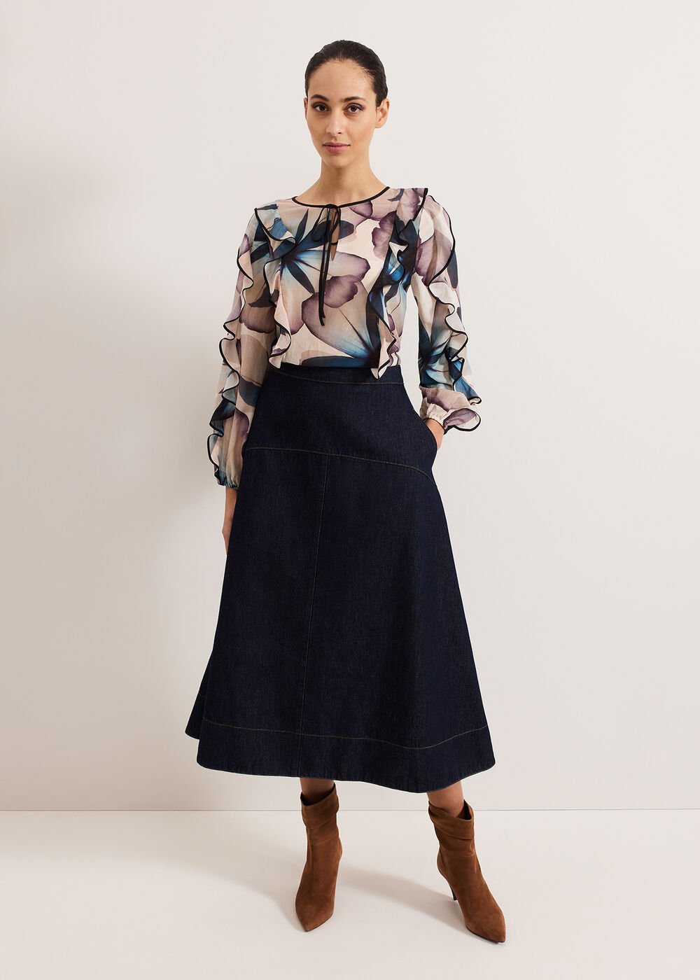 Cosmos Silk Blouse Multi-Coloured