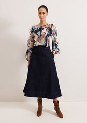 Cosmos Silk Blouse Multi-Coloured