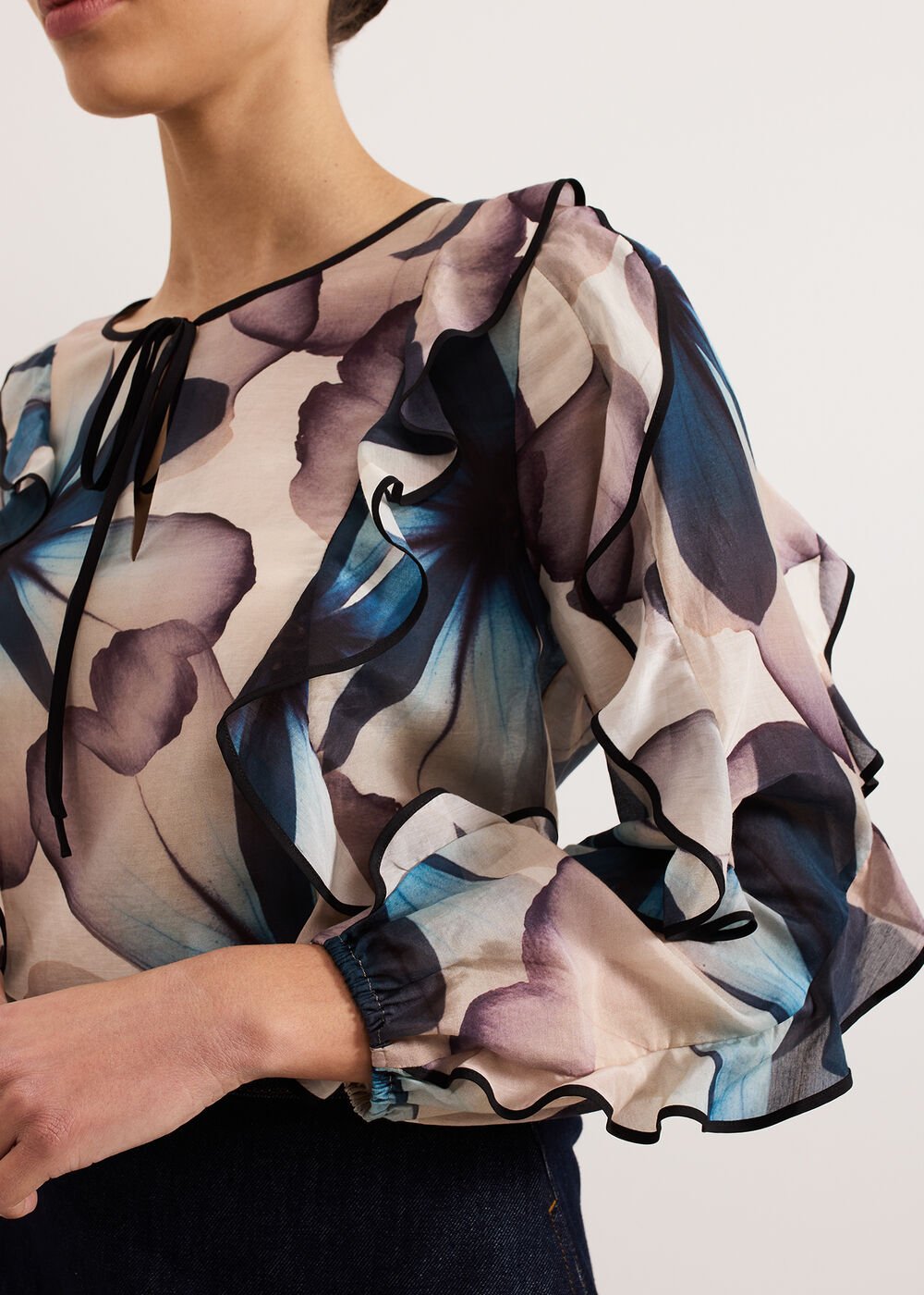 Cosmos Silk Blouse Multi-Coloured