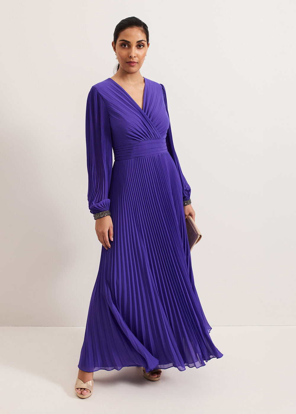 Petite Beaded Dress Purple