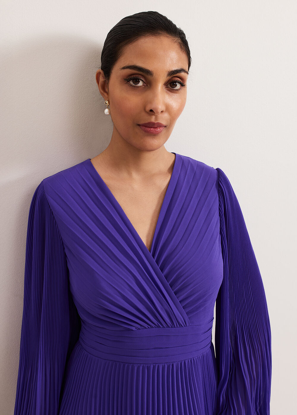 Petite Beaded Dress Purple