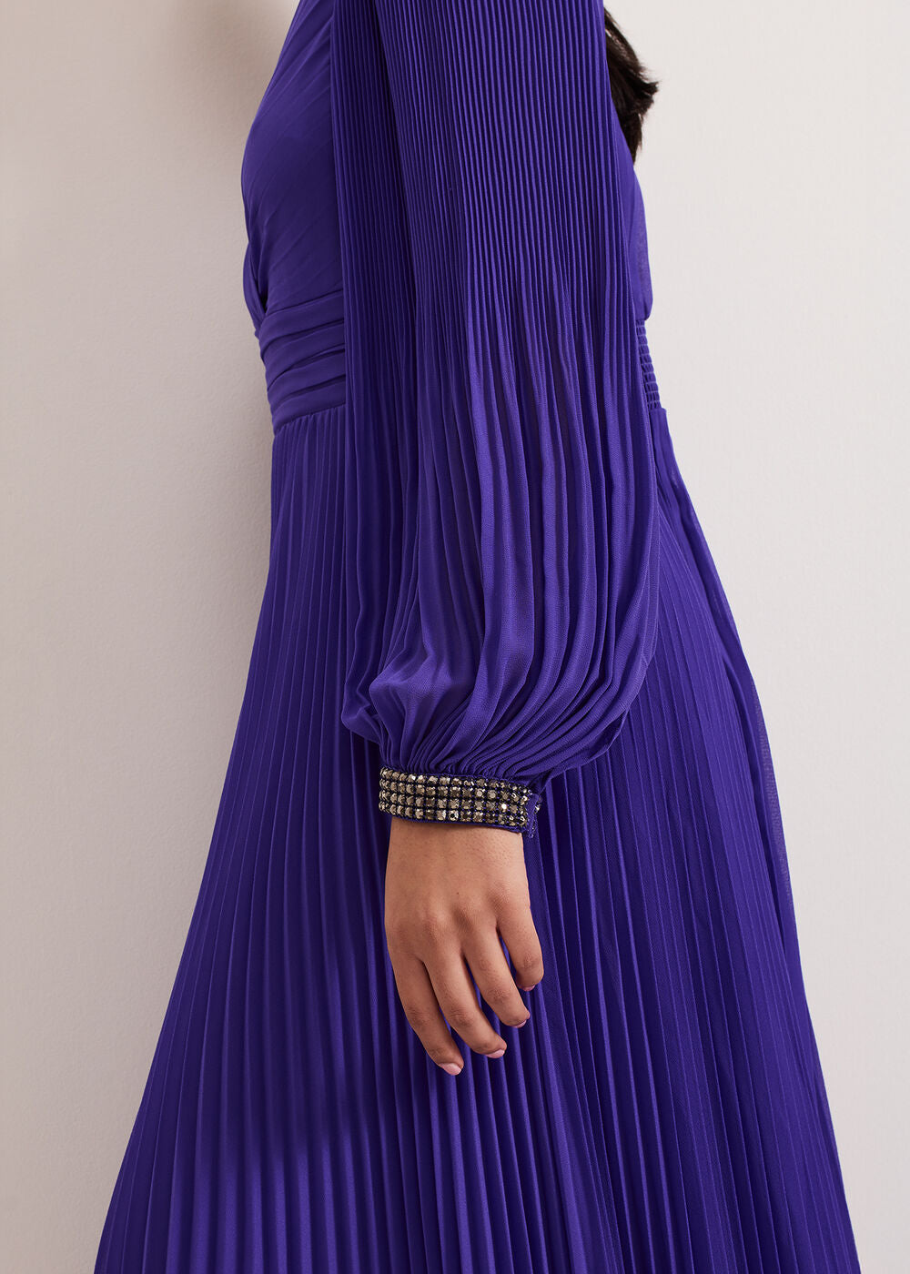 Petite Beaded Dress Purple