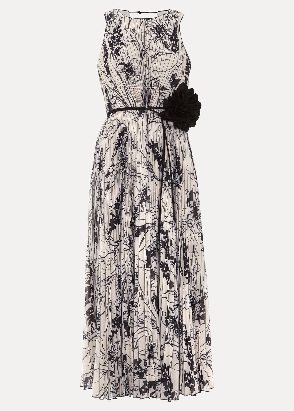 Sandra Printed Dress Black/Ivory