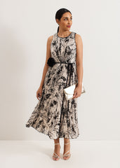 Petite Sandra Dress Black/Ivory