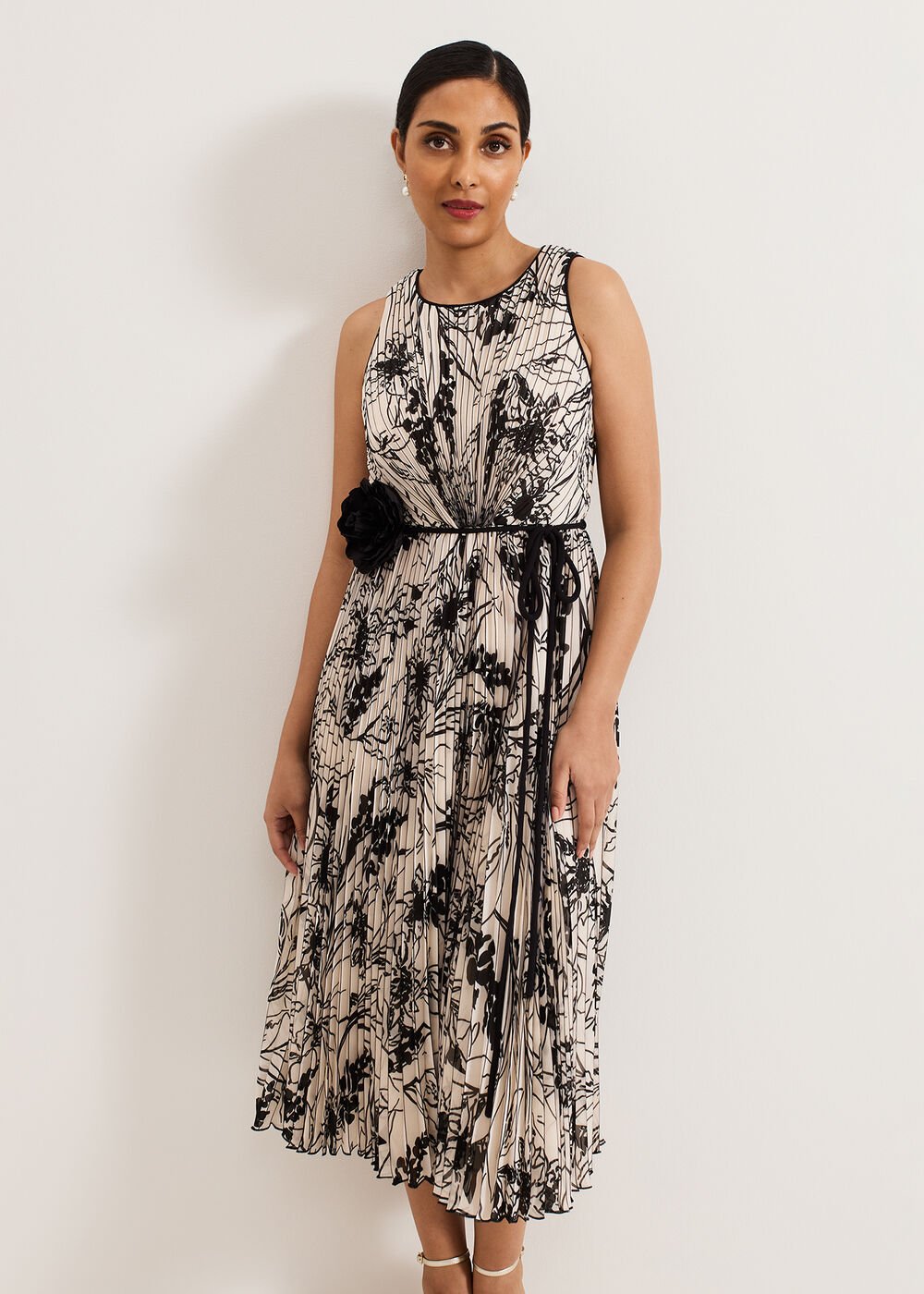 Petite Sandra Dress Black/Ivory