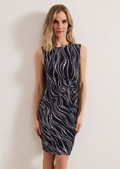 Josey Pearl Dress Navy/Ivory