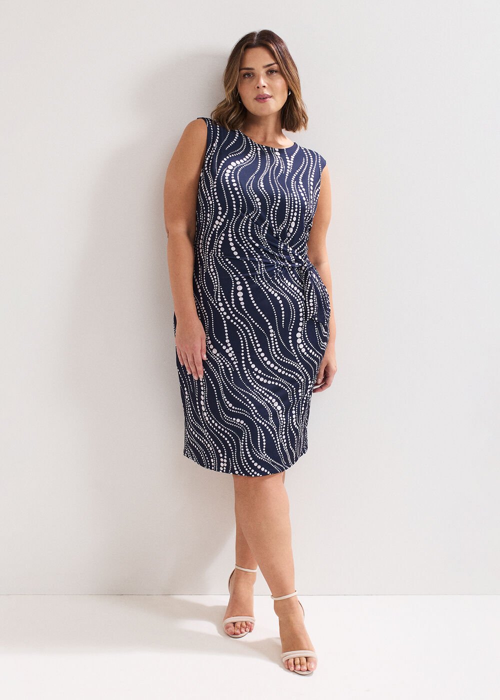Josey Pearl Dress Navy/Ivory