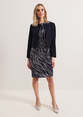 Josey Pearl Dress Navy/Ivory
