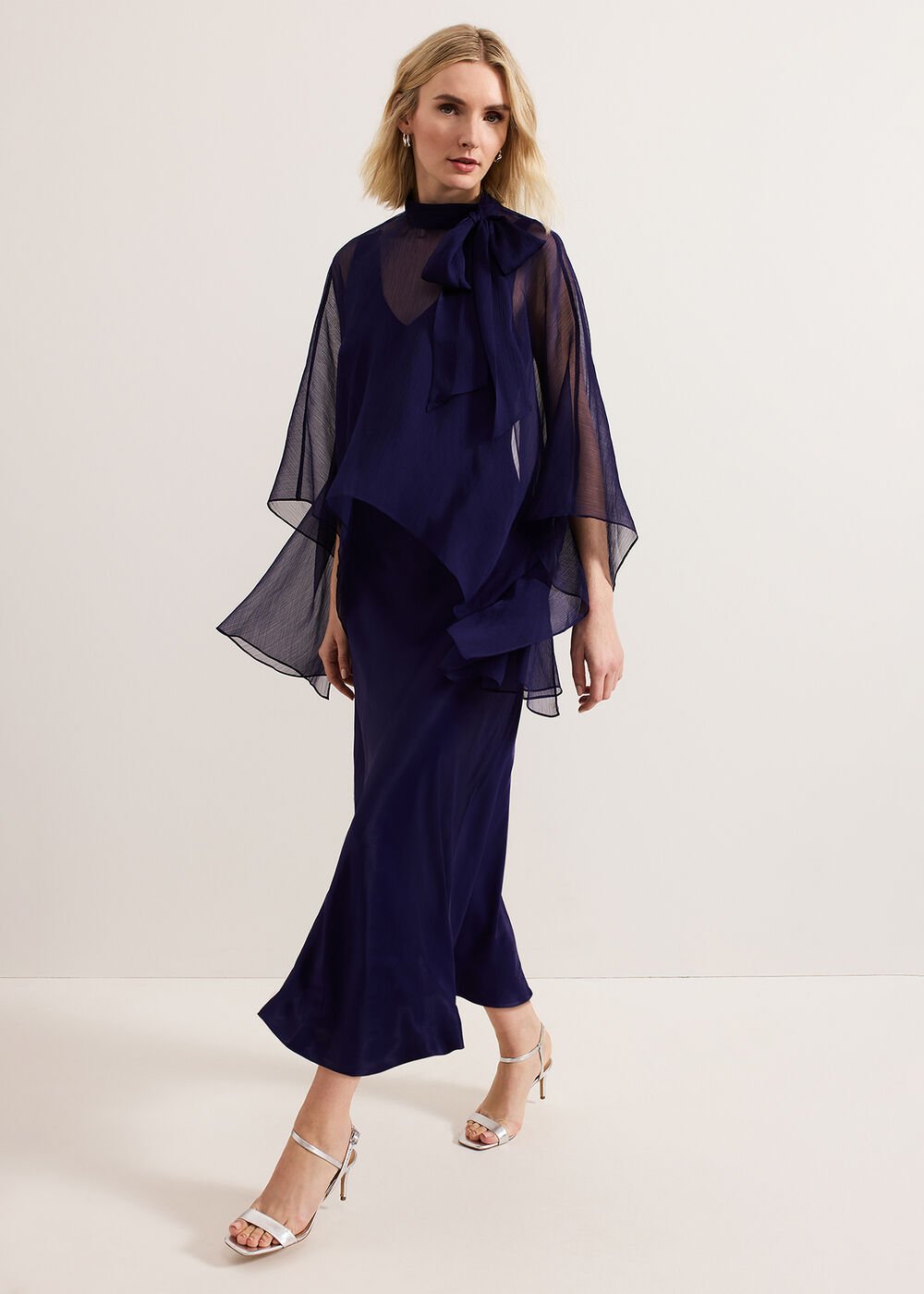 Kyra Overlay Dress Navy