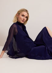 Kyra Overlay Dress Navy