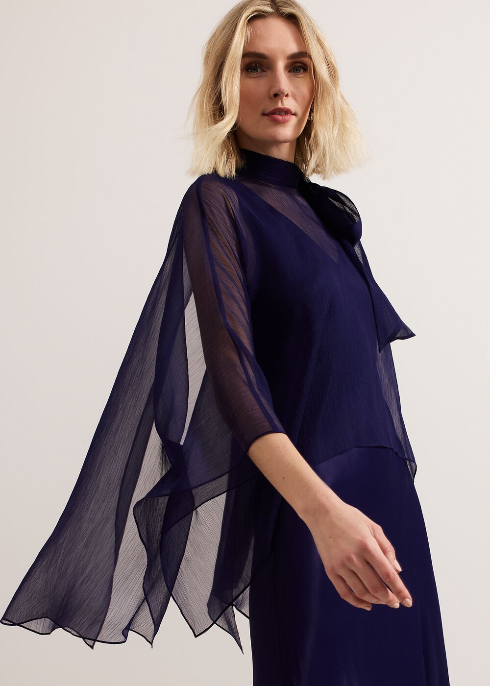 Kyra Overlay Dress Navy