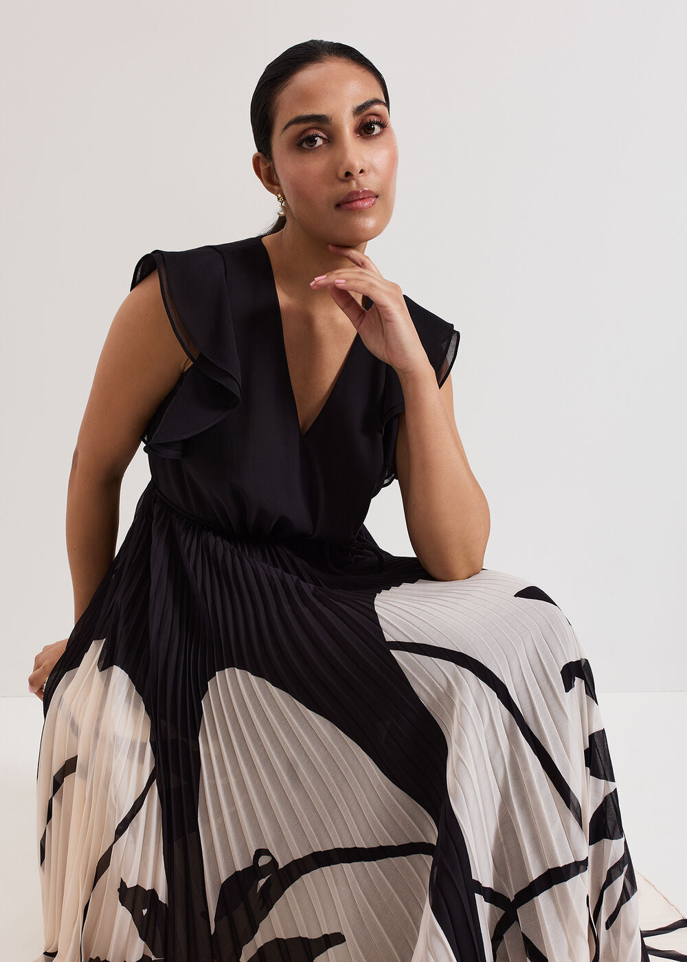 Petite Uma Dress Black Multi