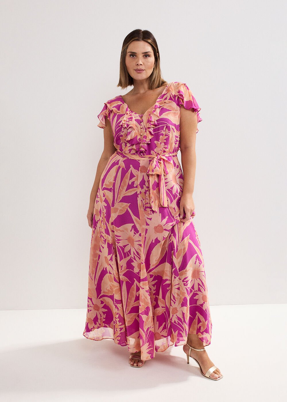 Dinara Printed Dress Pink