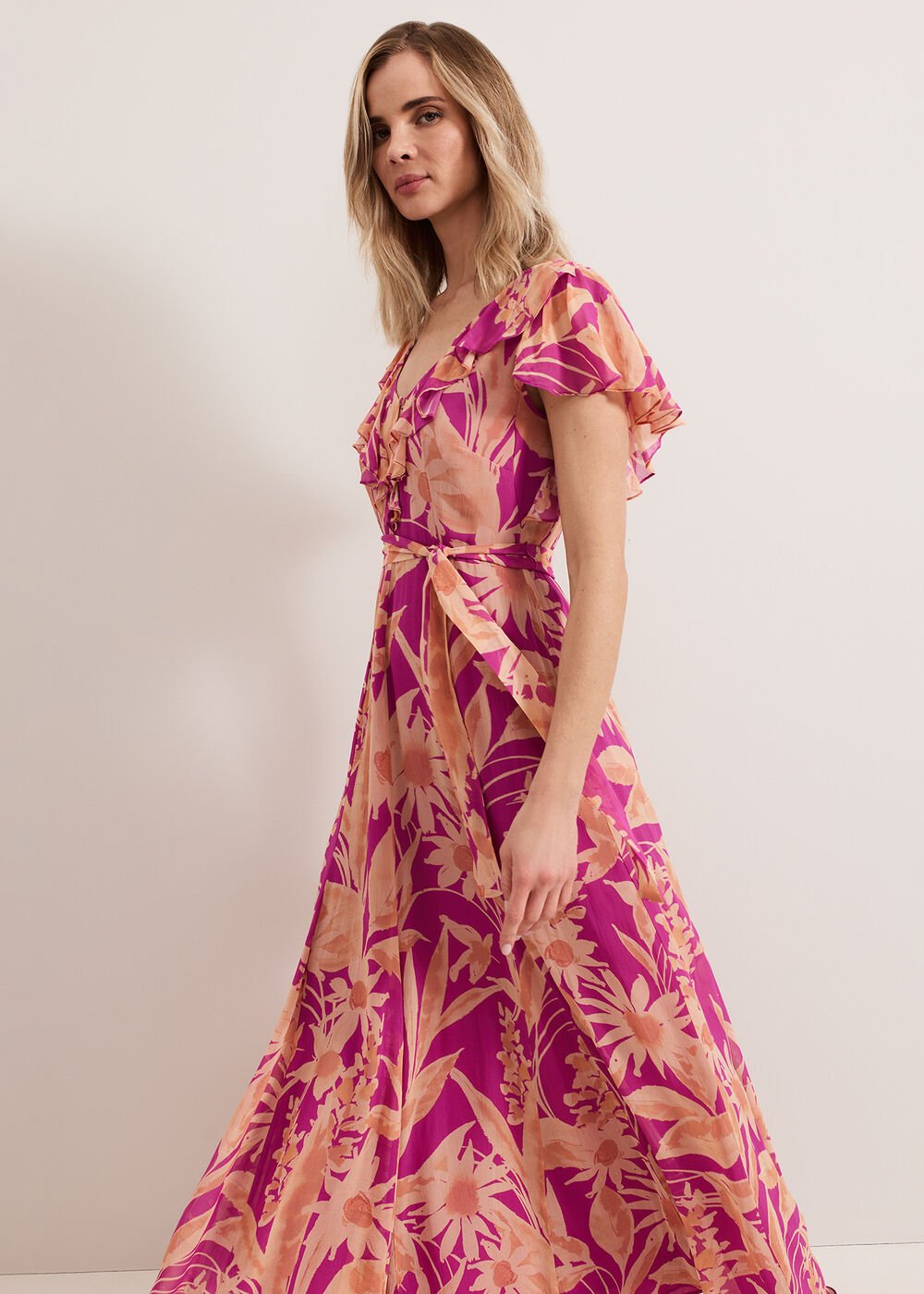 Dinara Printed Dress Pink