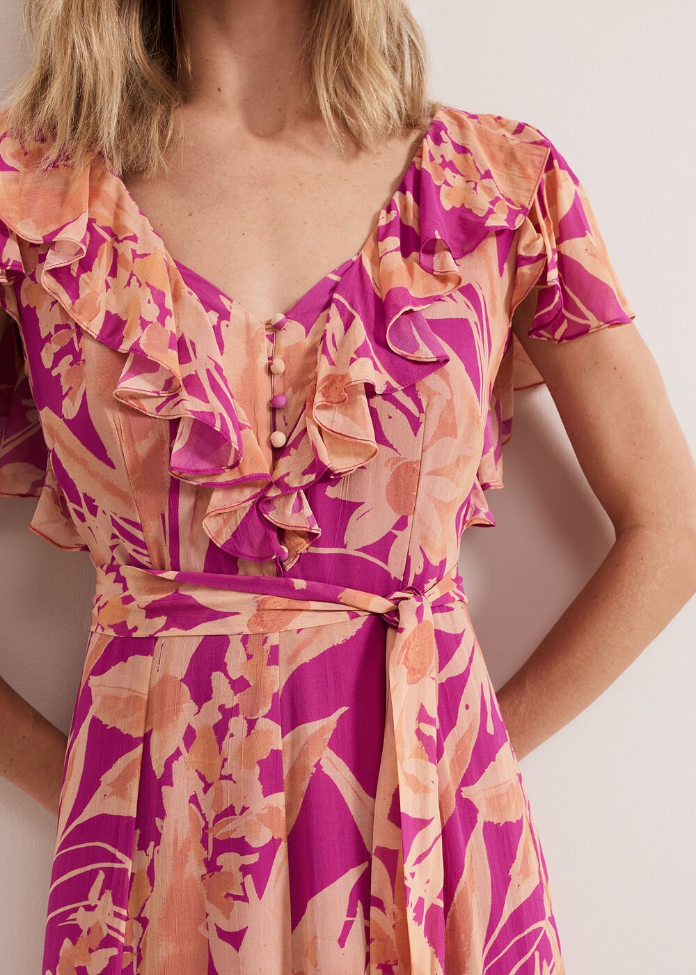 Dinara Printed Dress Pink