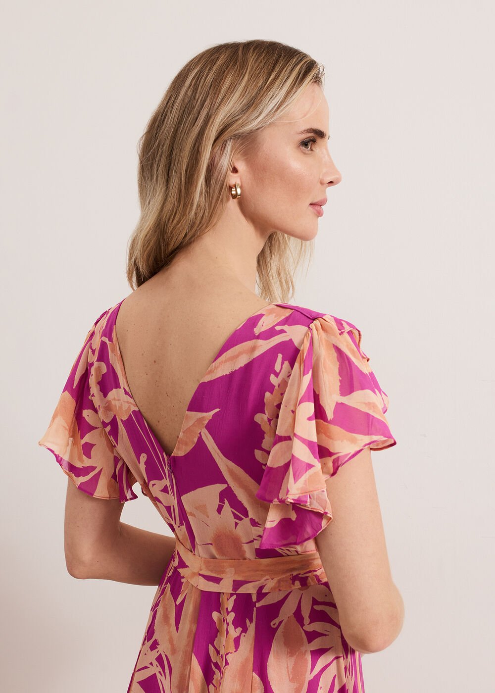 Dinara Printed Dress Pink