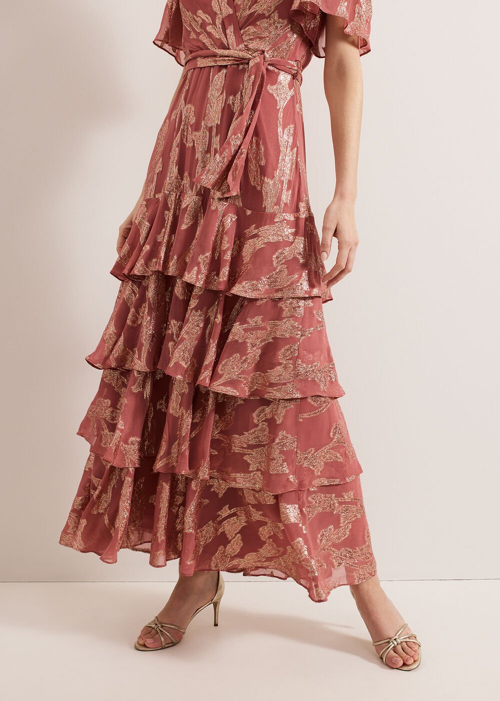 Elanie Shimmer Dress Pale Pink