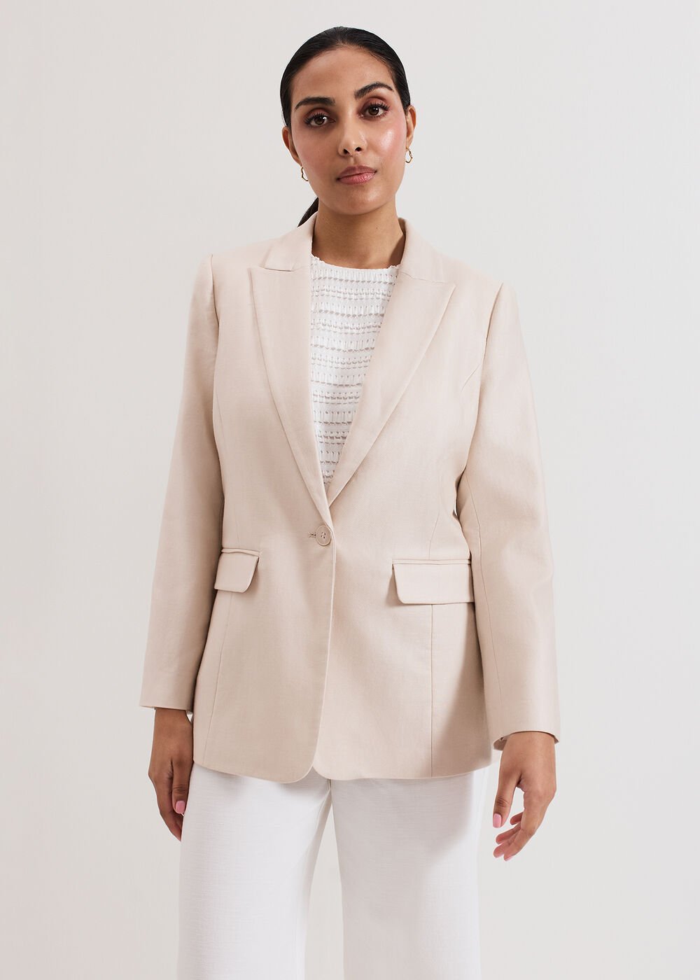 Amble Petite Blazer Stone
