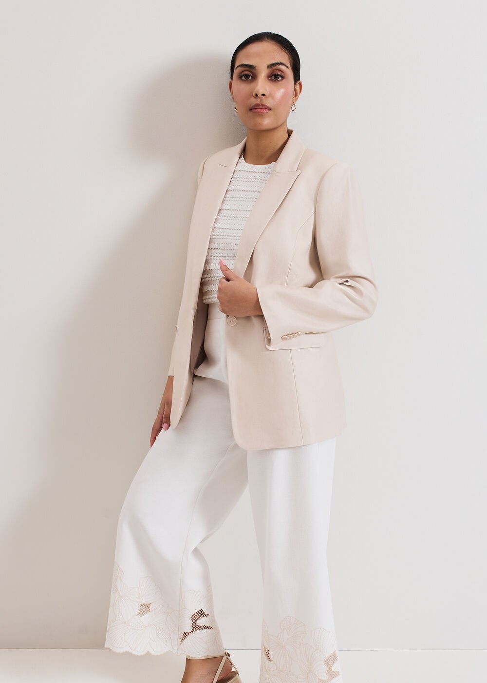 Amble Petite Blazer Stone