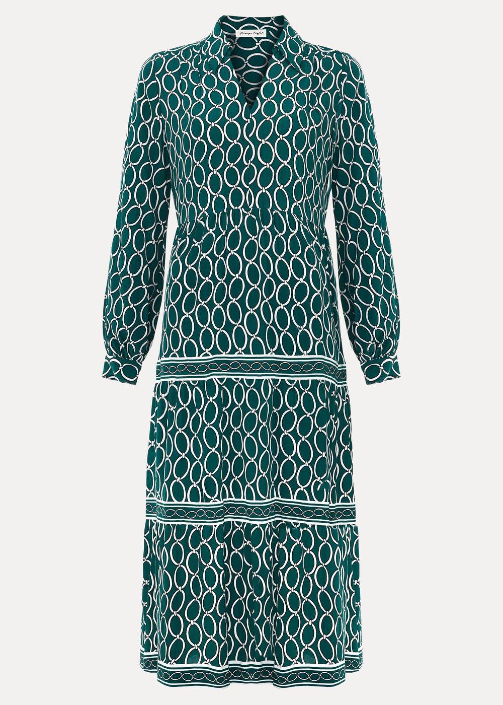 Petite Tiered Dress Green