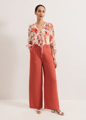 Lottie Linen Trouser Brown
