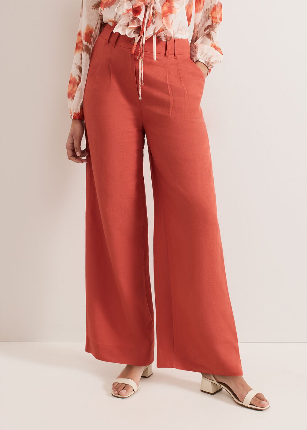 Lottie Linen Trouser Brown