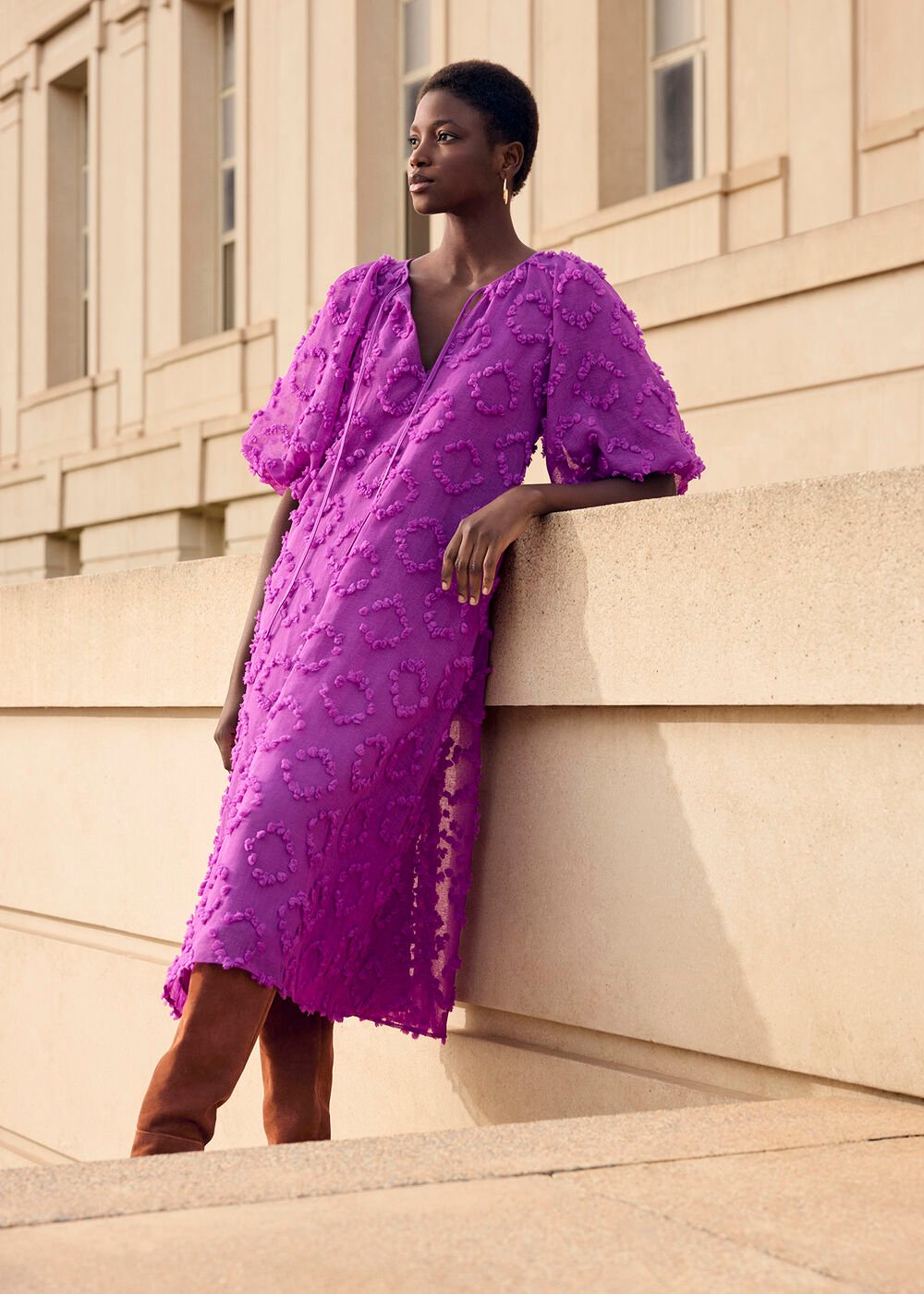 Bella Midi Dress Purple