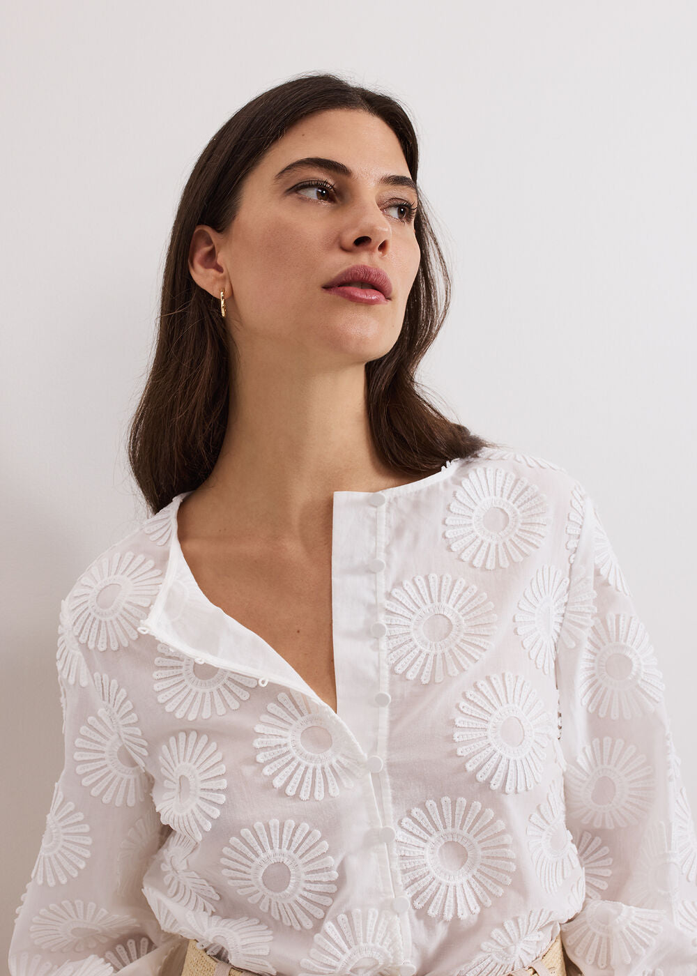 Daisy Poplin Blouse Ivory