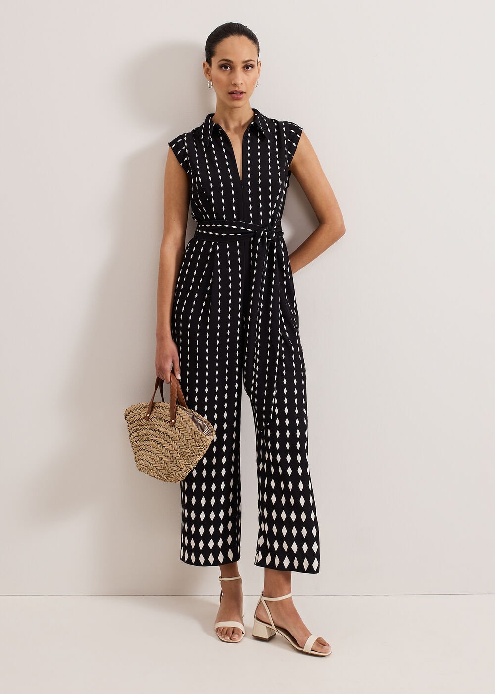 Delina Geo Jumpsuit Black