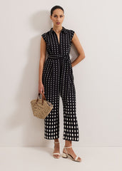 Delina Geo Jumpsuit Black