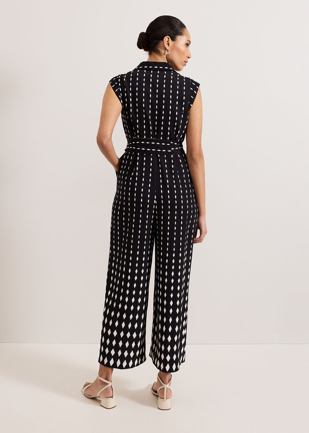Delina Geo Jumpsuit Black