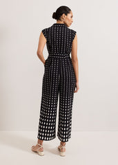 Delina Geo Jumpsuit Black