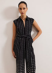 Delina Geo Jumpsuit Black