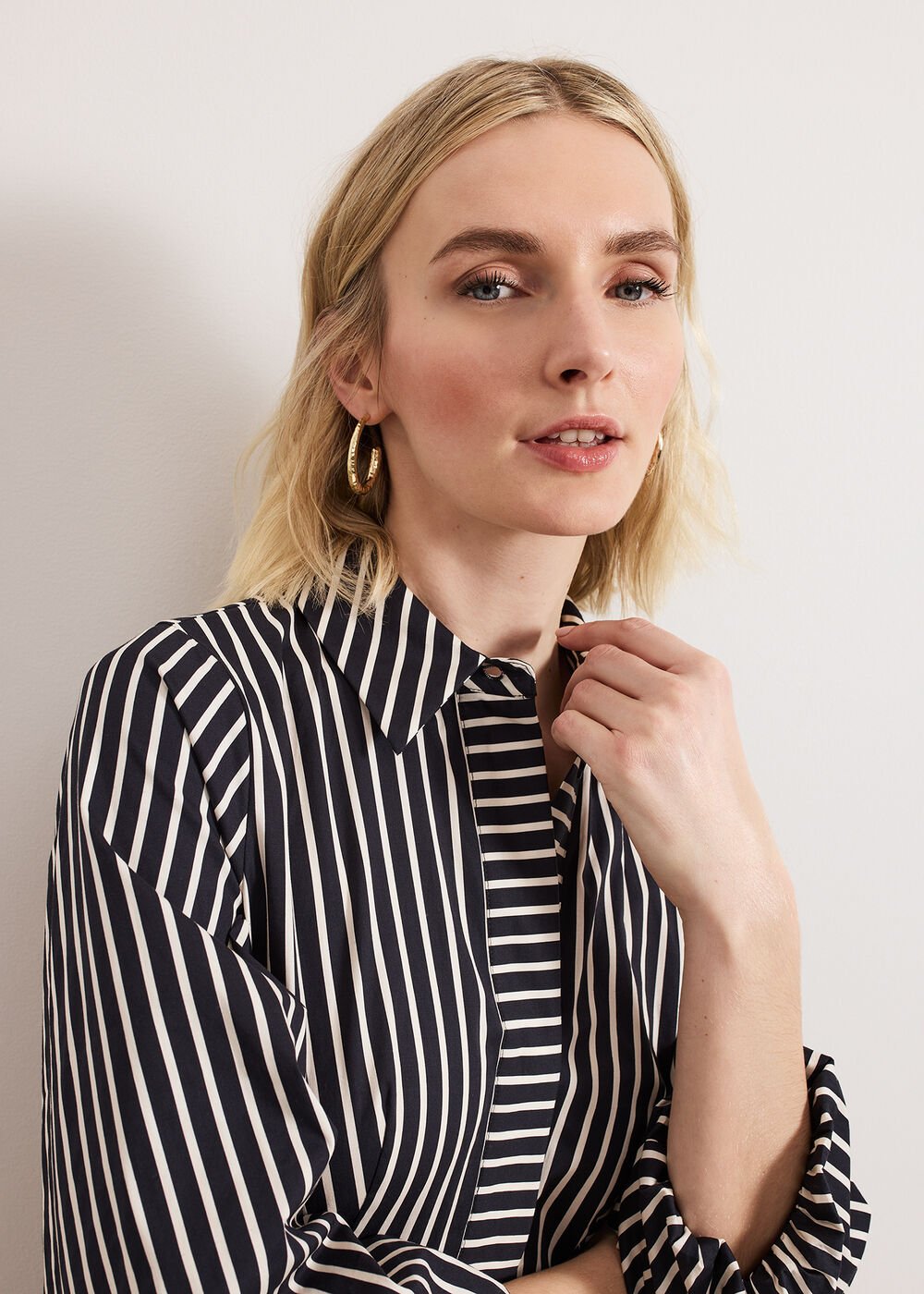 Corina Stripe Dress Black