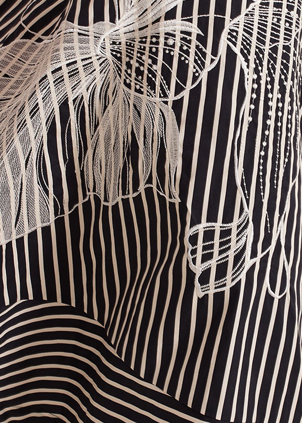 Corina Stripe Dress Black