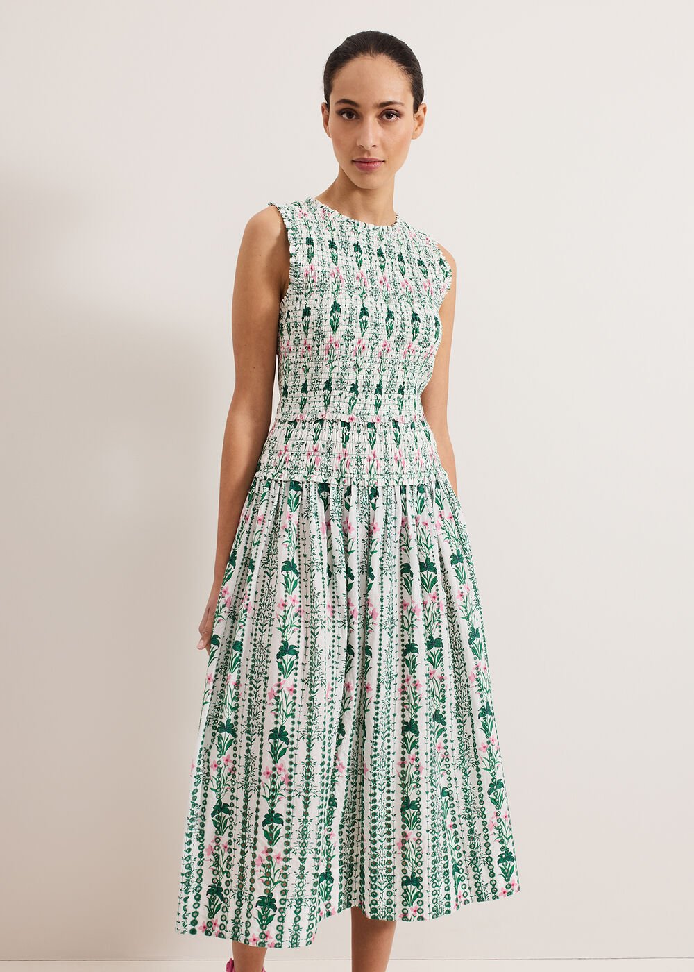 Chiara Floral Dress Ivory