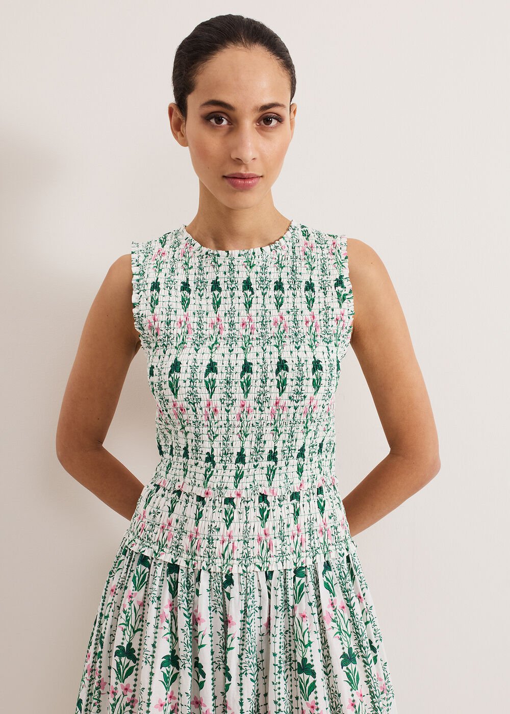Chiara Floral Dress Ivory