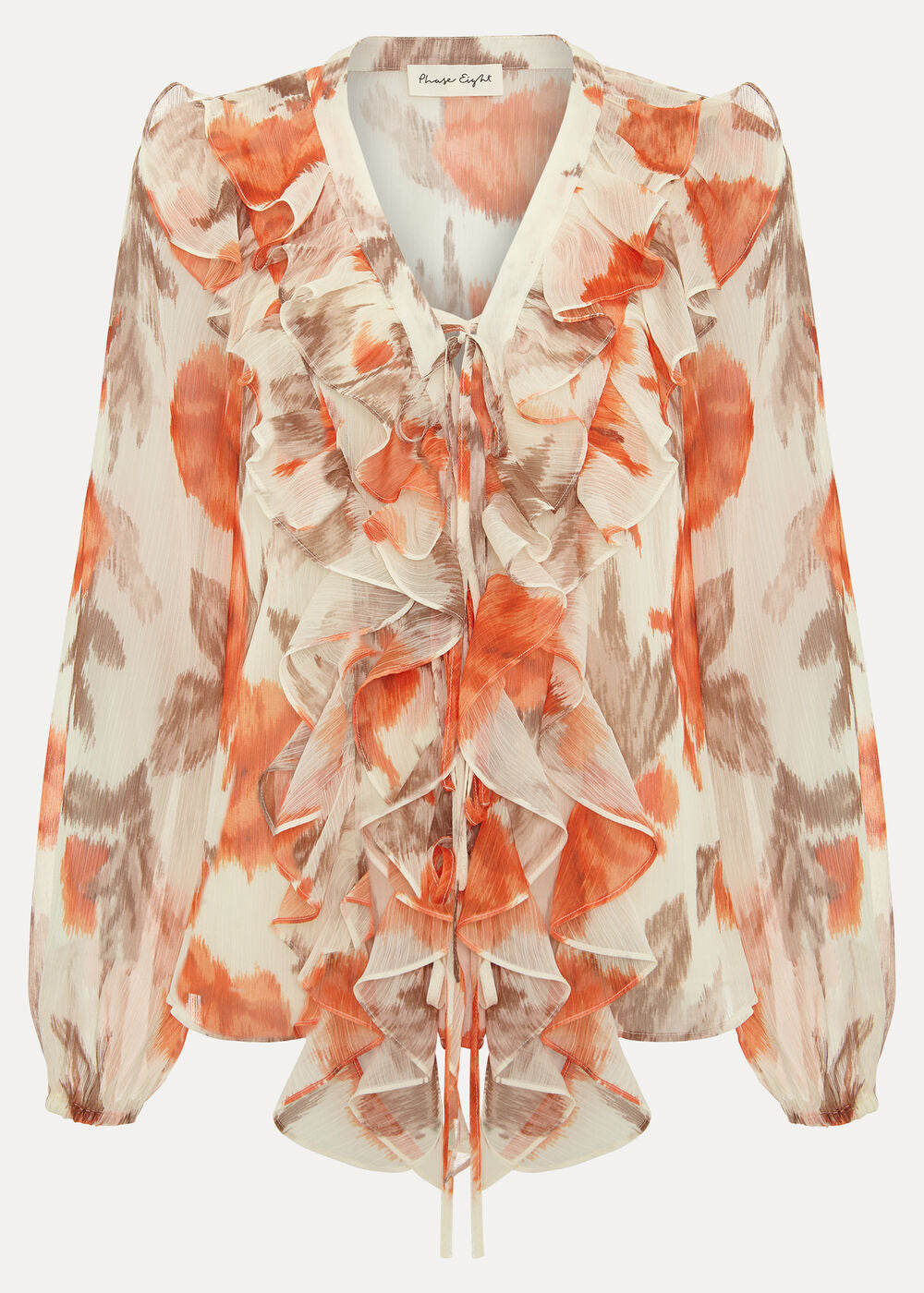 Ivana Printed Blouse Orange