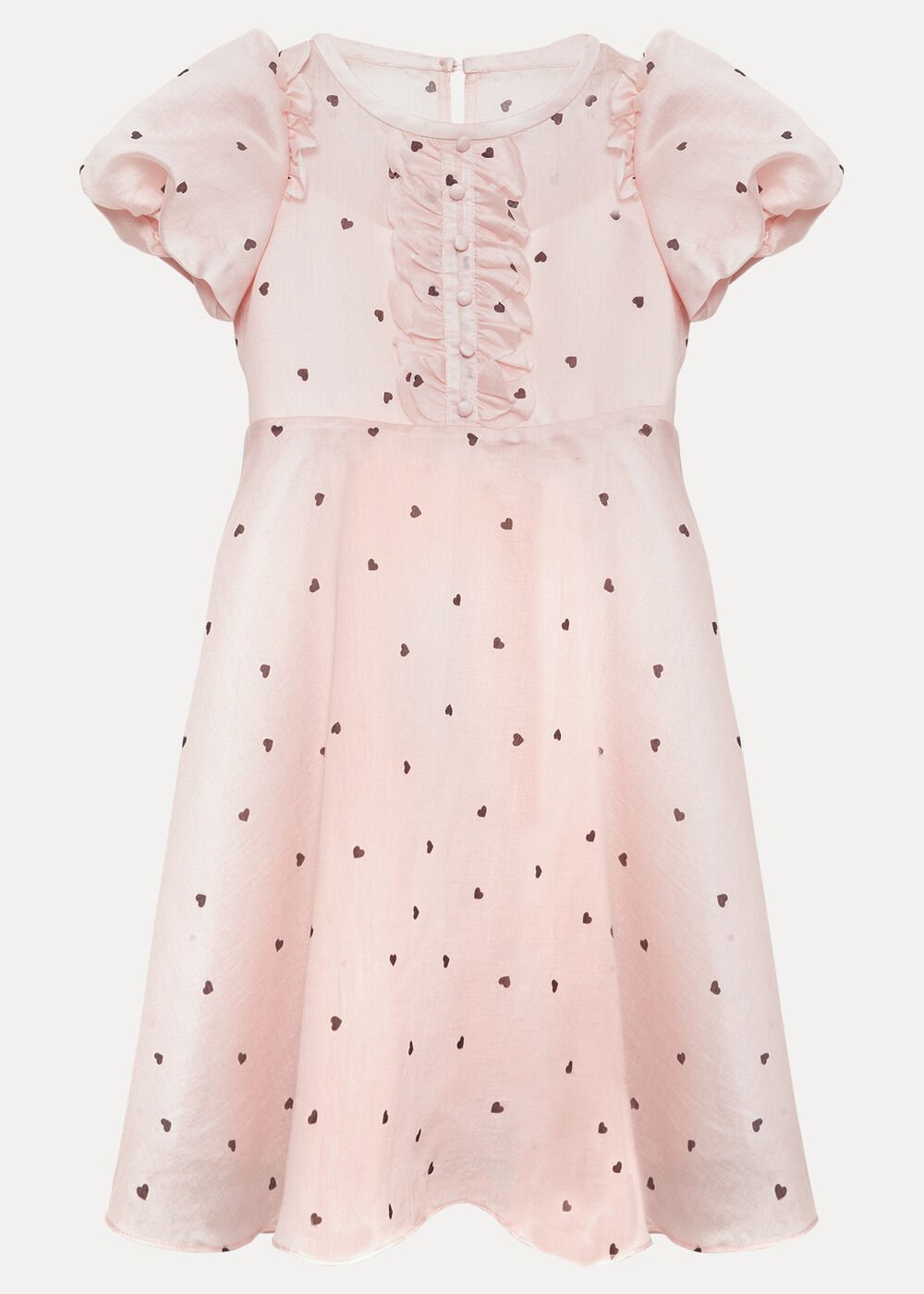 Bebe Heart Dress Pale Pink
