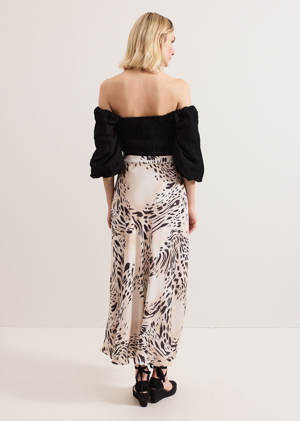 Orla Animal Skirt Black/Ivory
